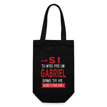 Gabriel Si tu n as pas un gabriel Cadeau Humour - Sac à bouteille - noir - Devant
