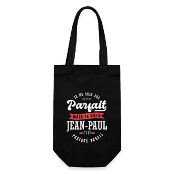 jean paul Parfait Cadeau prenom jean paul - Sac à bouteille - noir - Devant