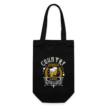 Country music and vintage beer - Gift Bag for Bottles - black - Front
