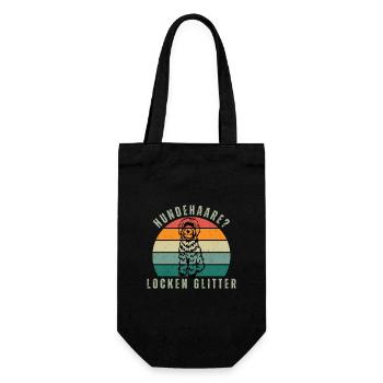 Locken Glitter Retro Sunset - Geschenkbeutel für Flaschen - Schwarz - Vorne