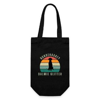 Dalmie Glitter Retro Sunset - Geschenkbeutel für Flaschen - Schwarz - Vorne