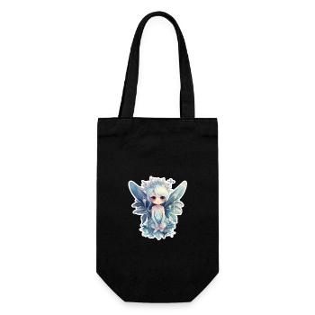 Petite fée des glaces avec couronne de fleurs - Sac à bouteille - noir - Devant