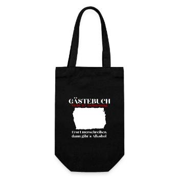 40th Birthday 40 Years Old Funny Guestbook - Gift Bag for Bottles - black - Front
