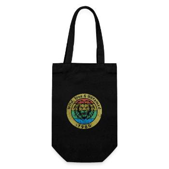 40. Geburtstag Wild, free & untamed since 08/1984 - Geschenkbeutel für Flaschen - Schwarz - Vorne