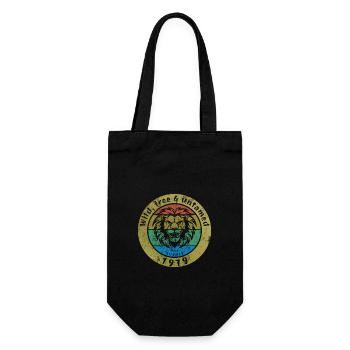 45. Geburtstag Wild, free & untamed since 08/1979 - Geschenkbeutel für Flaschen - Schwarz - Vorne