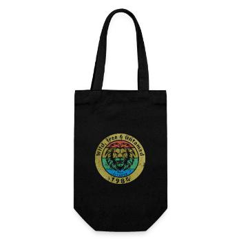 40. Geburtstag Wild, free & untamed since 10/1984 - Geschenkbeutel für Flaschen - Schwarz - Vorne