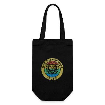 Wild, free & untamed since 10/1974 - Gift Bag for Bottles - black - Front