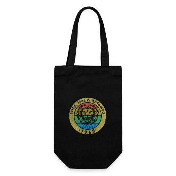 Wild, free & untamed since 10/1969 - Gift Bag for Bottles - black - Front