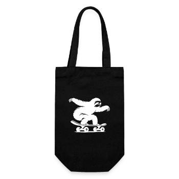 Sloth Skateboard Skater Silhouette Minimalistis - Gift Bag for Bottles - black - Front