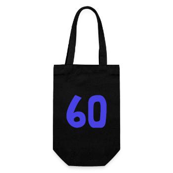 60. 60 ANS. 60e ANNIVERSAIRE. ANNIVERSAIRE 60 ANS. - Sac à bouteille - noir - Devant
