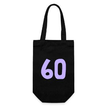 60. 60 ANS. 60e ANNIVERSAIRE. ANNIVERSAIRE 60 ANS. - Sac à bouteille - noir - Devant