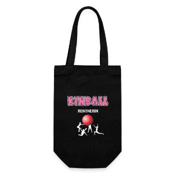 Kinball Rentnerin Rente Ruhestand Kinballerin - Geschenkbeutel für Flaschen - Schwarz - Vorne