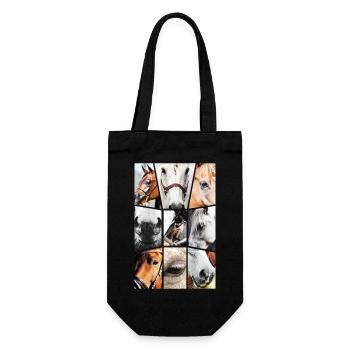 Produkte mit Pferden - Geschenkbeutel für Flaschen - Schwarz - Vorne