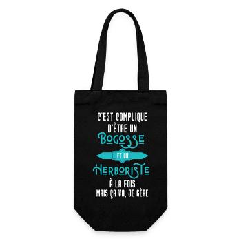 C'est compliqué d'être Un Bogosse et Herboriste - Sac à bouteille - noir - Devant