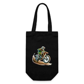 Motocross - Geschenkbeutel für Flaschen - Schwarz - Vorne