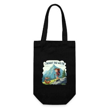 I thought this was the FLAT TRAIL - Hiking Mountains - Gift Bag for Bottles - black - Front