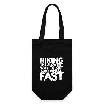 Hiking In The Mountains Funny Shirt For Hikers - Gift Bag for Bottles - black - Front