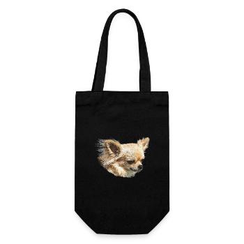 chihuahua, kleine hunde - Geschenkbeutel für Flaschen - Schwarz - Vorne