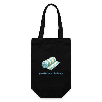You find me at the beach - Gift Bag for Bottles - black - Front