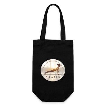 Respiration et flux – Pilates et équilibre - Sac à bouteille - noir - Devant