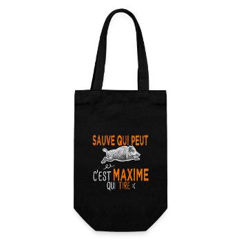 Maxime c est maxime qui tire Humour Chasseur - Sac à bouteille - noir - Devant