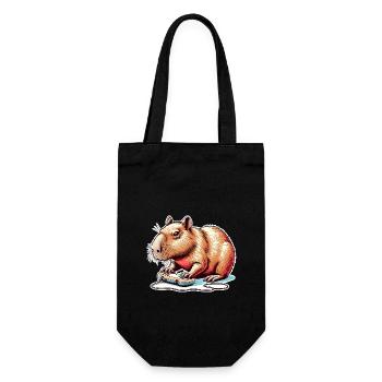 Capybara Nerd du jeu - Sac à bouteille - noir - Devant