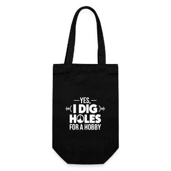 Metal Detector Holes Digging Hobby Treasure Hunter - Gift Bag for Bottles - black - Front