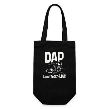 Papa Lead lehre Liebe - Geschenkbeutel für Flaschen - Schwarz - Vorne