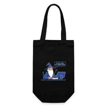 I'm Not a Coder I'm a Digital Wizard Programmierer - Geschenkbeutel für Flaschen - Schwarz - Vorne