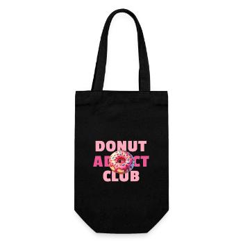 Donut Addict Club - Süße Leckereien - Geschenkbeutel für Flaschen - Schwarz - Vorne