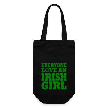 Everyone loves an irish girl - Gift Bag for Bottles - black - Front