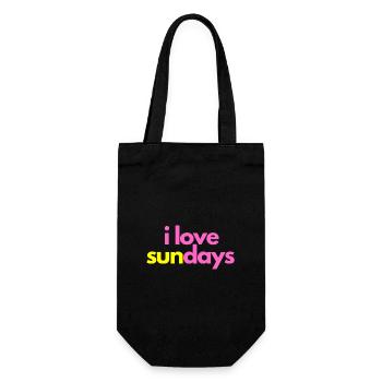 i love sundays! - I love Sundays! - Gift Bag for Bottles - black - Front