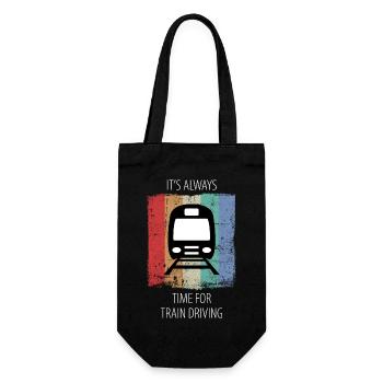 Train Railway Railroad Worker Trains Train Driver - Gift Bag for Bottles - black - Front