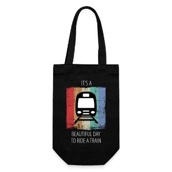 Train Railway Railroad Worker Trains Train Driver - Gift Bag for Bottles - black - Front