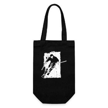 Skiing adventures in grunge style: winter magic in the - Gift Bag for Bottles - black - Front