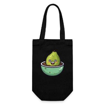 Avocado Kaffeetasse mit Koffein-Alarm - Geschenkbeutel für Flaschen - Schwarz - Vorne