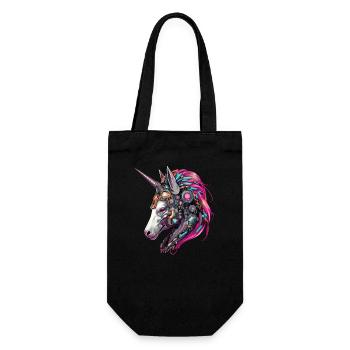 Robot Cyborg Licorne Cool - Unique - Sac à bouteille - noir - Devant
