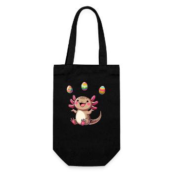Ours polaire & Axolotl oeuf de Pâques Cartoon - Sac à bouteille - noir - Devant