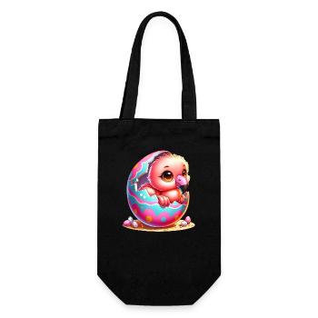 Cute Chick Hatches From Easter Egg - Gift Bag for Bottles - black - Front