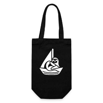 Voilier minimaliste paresseux d’été - Sac à bouteille - noir - Devant