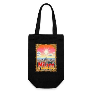 Milano Retroglow – Cityscape - Gift Bag for Bottles - black - Front