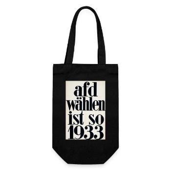 Afd wählen ist so 1933 shirt - Geschenkbeutel für Flaschen - Schwarz - Vorne