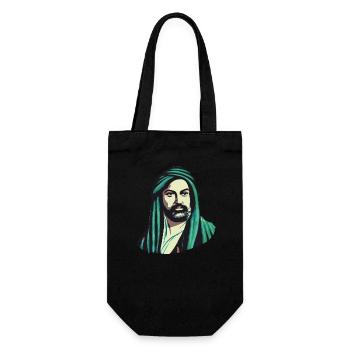 Ausdrucksstark: Hz. Ali Design - Geschenkbeutel für Flaschen - Schwarz - Vorne