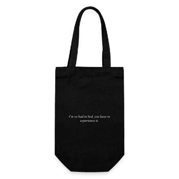 I'm so bad in bed, you have to experience it. - Geschenkbeutel für Flaschen - Schwarz - Vorne