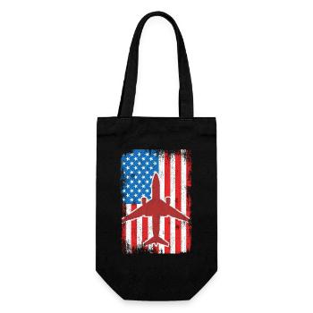 Flugzeuge 4. Juli USA - Geschenkbeutel für Flaschen - Schwarz - Vorne