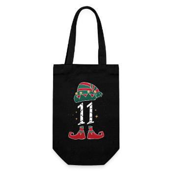 WEIHNACHTSELF WEIHNACHTS 11 FROHE WEIHNACHTEN ELF - Geschenkbeutel für Flaschen - Schwarz - Vorne