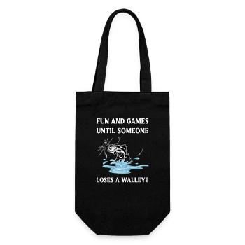Fun And Games Until Someone Loses A Walleye - Gift Bag for Bottles - black - Front