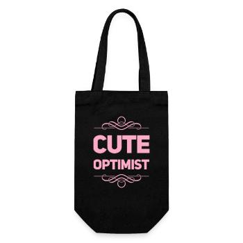 Cute Optimist - Gift Bag for Bottles - black - Front