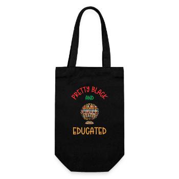 Jolie noire afro-américaine noire éduquée - Sac à bouteille - noir - Devant