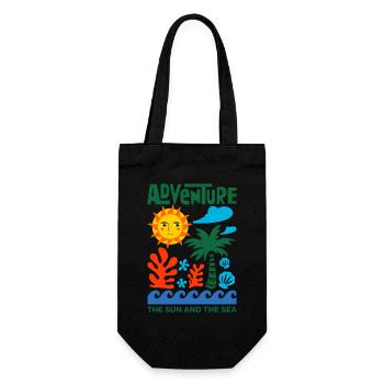 Sea and holidays - Gift Bag for Bottles - black - Front